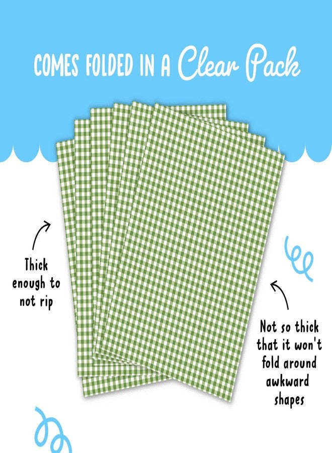 CENTRAL 23 Gingham Wrapping Paper - 6 Sheets Of Gift Wrap Paper For Women - White And Green - Birthday Wrapping Paper Girls - Comes With Stickers - Image 4